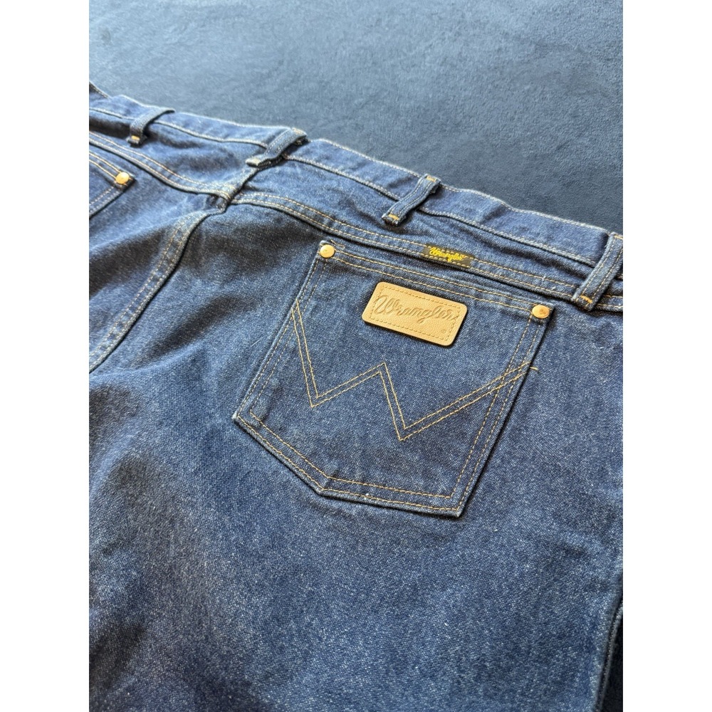 Vtg Wrangler Jeans Cowboy 13MWZXS 48x34 (46x32) Blue Western Boot Cut
